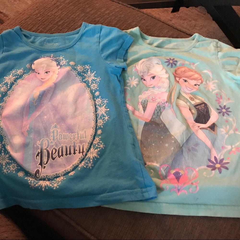 Set of Disney's Frizen tees girls size 5