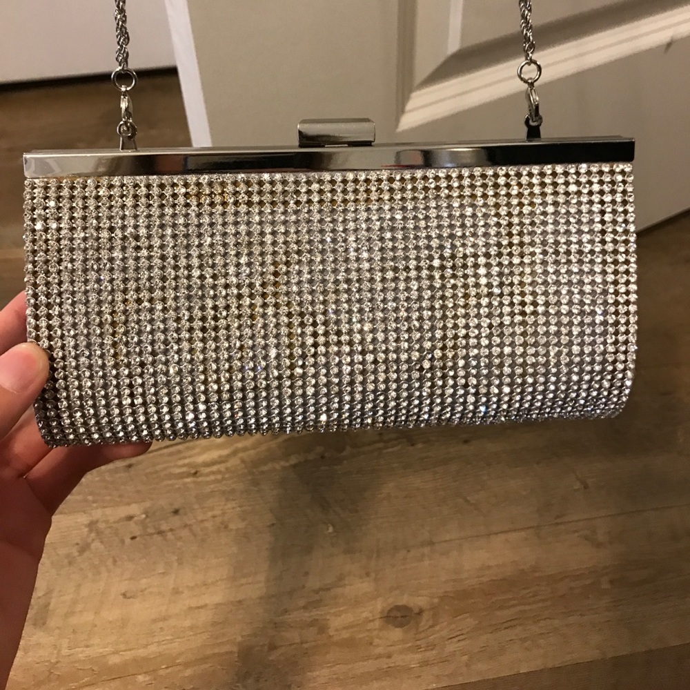 Sparkly Silver Clutch Purse
