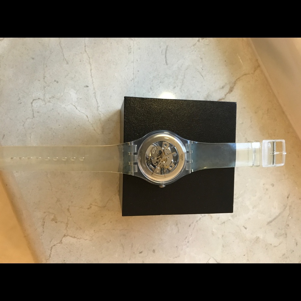 Swatch clear watch