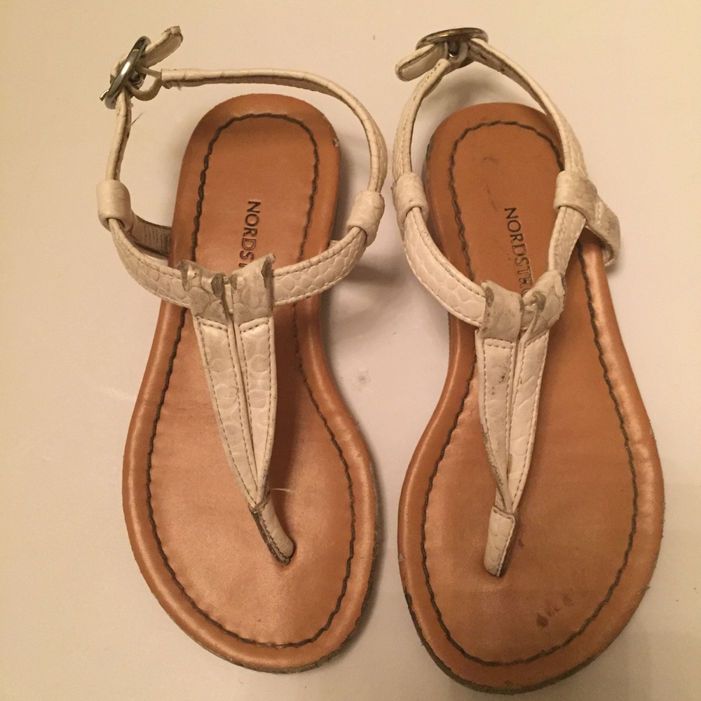 Little girls white sandals