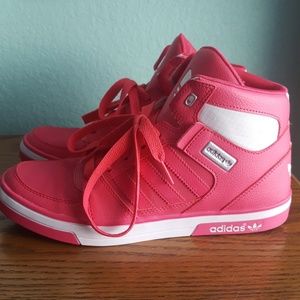 Adidas Ortholite High Top Hot Pink Sneakers