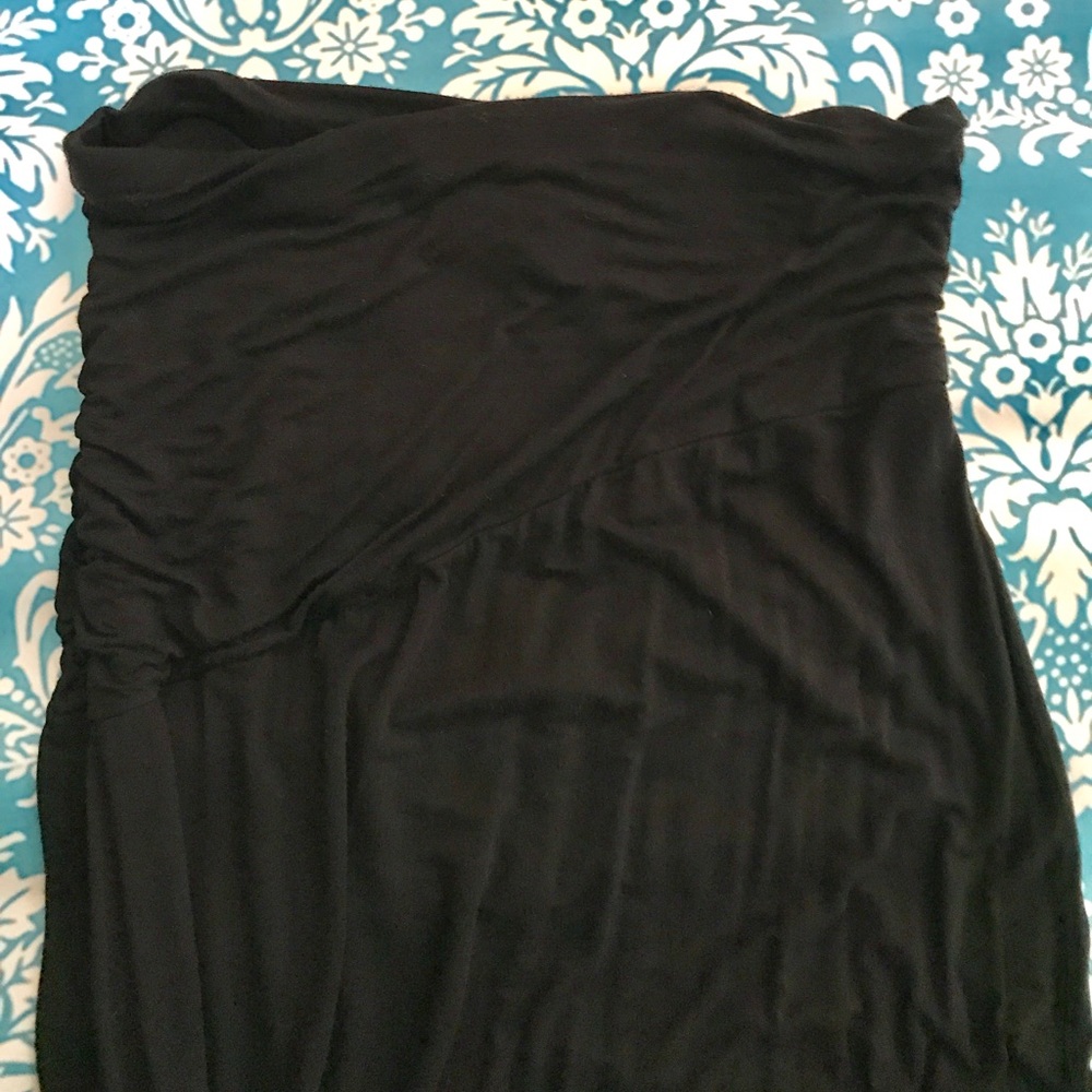 Black strapless dress!
