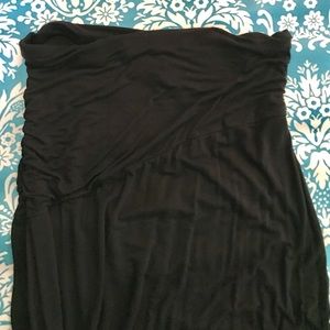 Black strapless dress!