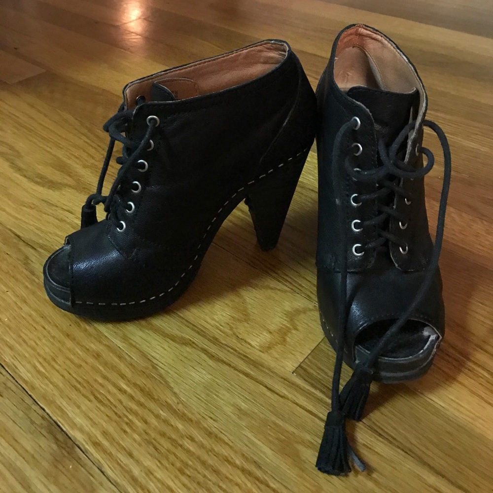 Open toe heel booties!