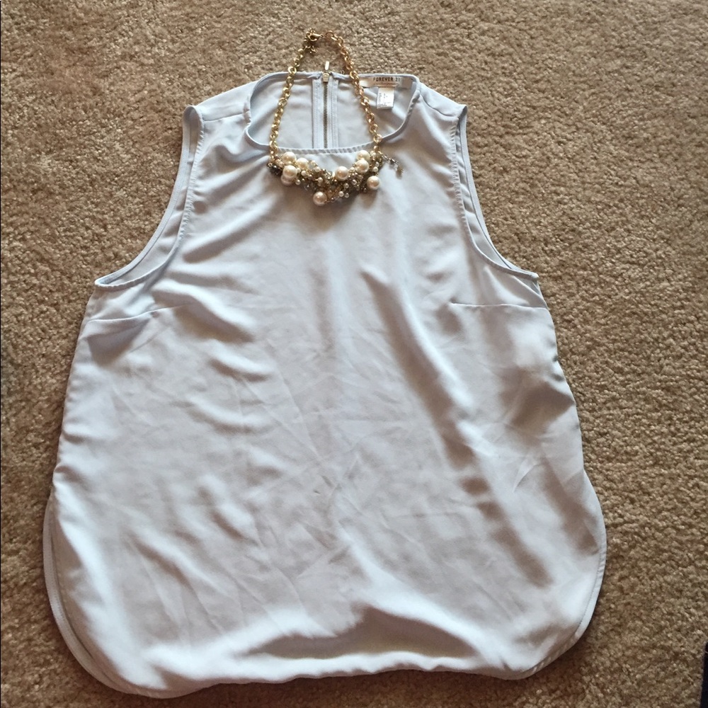 Light blue forever 21 tank top