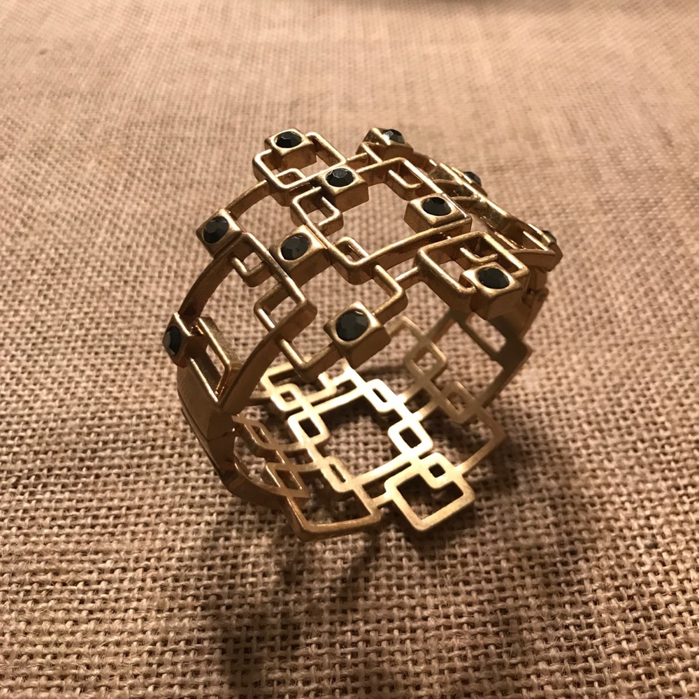 Gold Hinge Cuff Bracelet