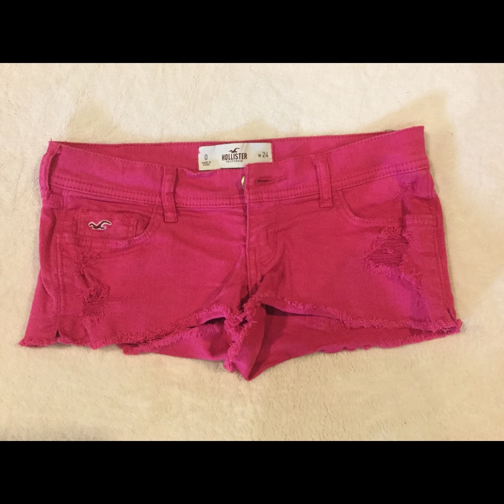 Pink Hollister Jean Shorts size 0
