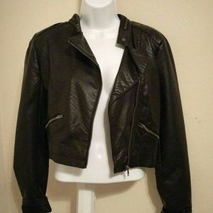Black leather jacket