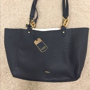 Black Leather LAUREN by Ralph Lauren bag