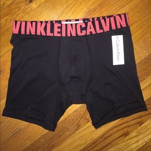 Large Calvin Klein Black & Salmon Logo Briefs