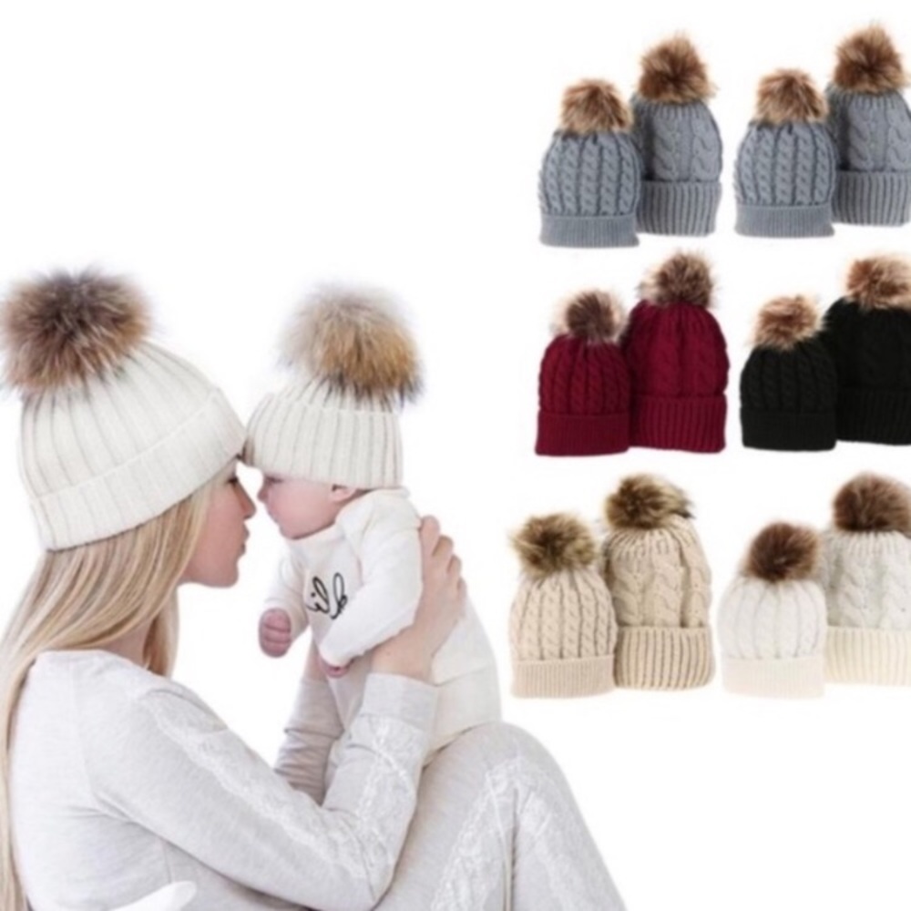 LAST ONE! NWT Mom & Baby Knit Hats - Picture 2 of 6