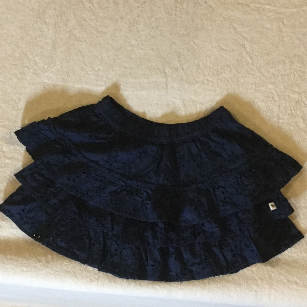Navy Blue 3 Tiered Abercrombie & Fitch Skirt