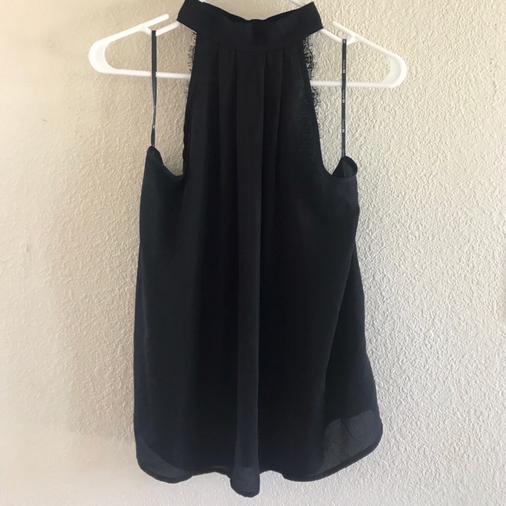 Forever 21 black high neck lace halter top NWT