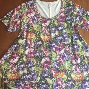 LuLaRoe Large Perfect Tee Floral Print