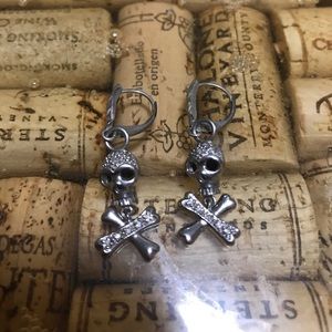 Skull Sterling Silver hanging earrings