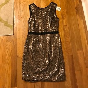 Glitter dress with mesh back