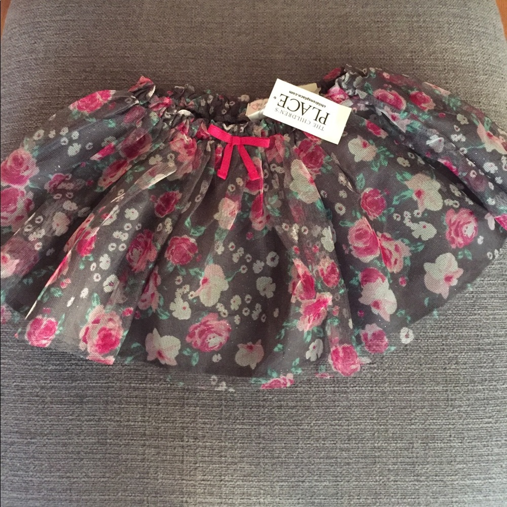 New tulle floral tutu with sparkly underlay