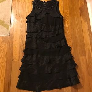 Black ruffled dress