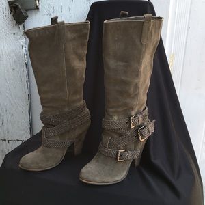 Leather mid calf cowgirl western boots from Bakers