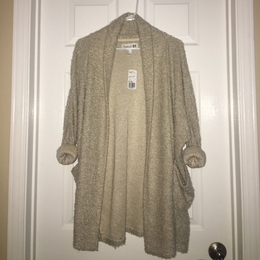 Sweater Cardigan / Taupe / Forever 21