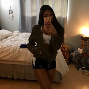 Green utility jacket