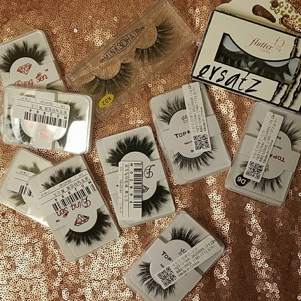 10 eyelashes bundle flutter lashes in crazed
