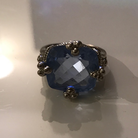 Judith Ripka Blue Quartz Ring - Picture 2 of 4
