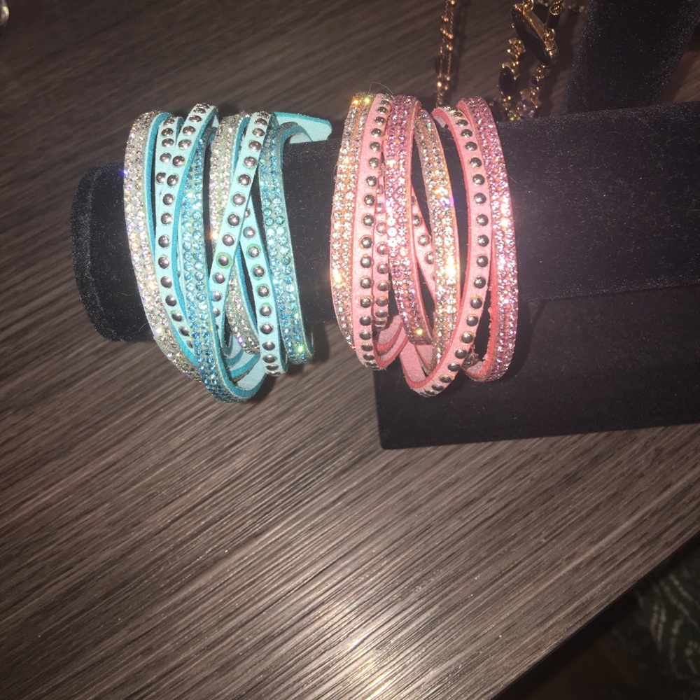 Two beautiful leather wrap bracelets from Greece