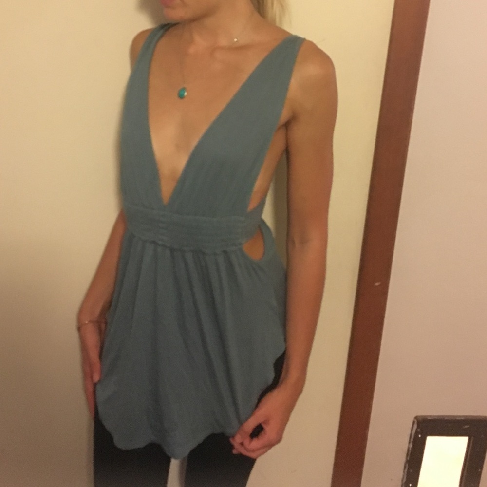 Urban Outfitters Lace Open Back Shirt