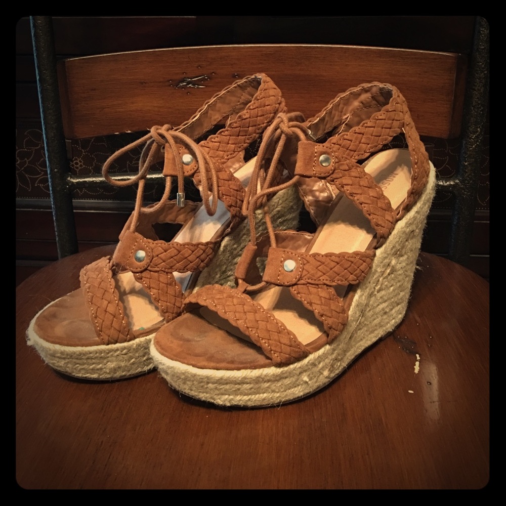 Mossimo lace up wedge sandals