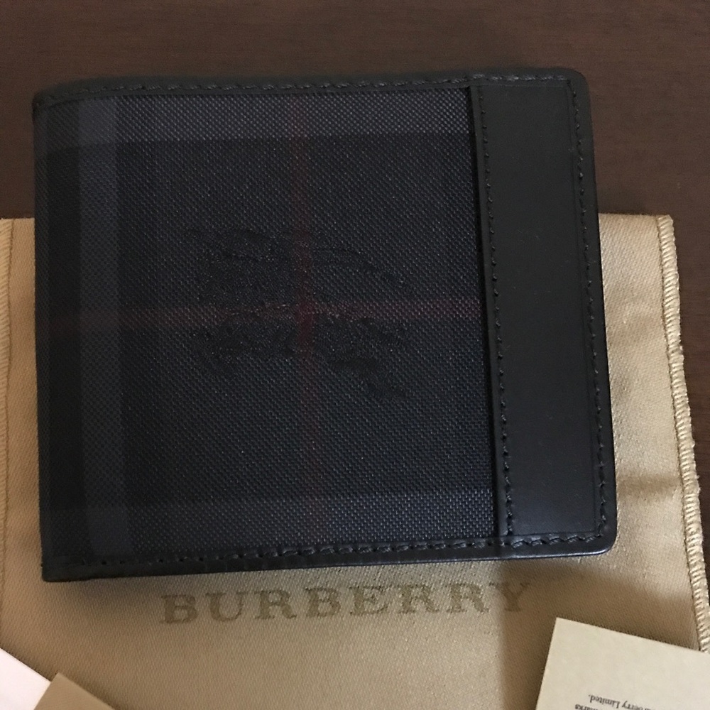 🔥Burberry Horseferry Billfold Wallet Charcoal.🔥
