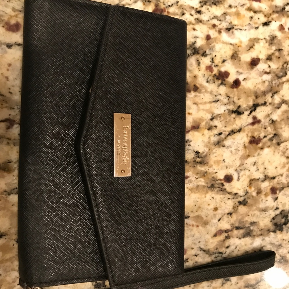 Kate Spade 6 Plus Black Leather Wrislet