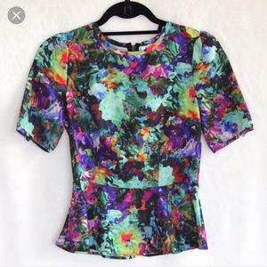 Floral peplum top