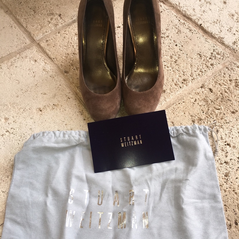 Stuart Weitzman Pumps| Suede and Snakeskin