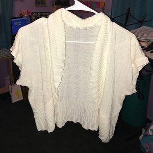 White NY Collection Knit Shawl.