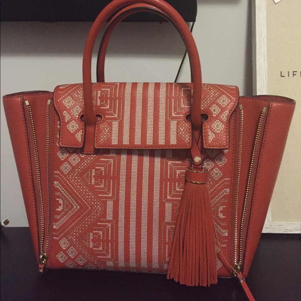 Henry Bendel Embroidered Satchel