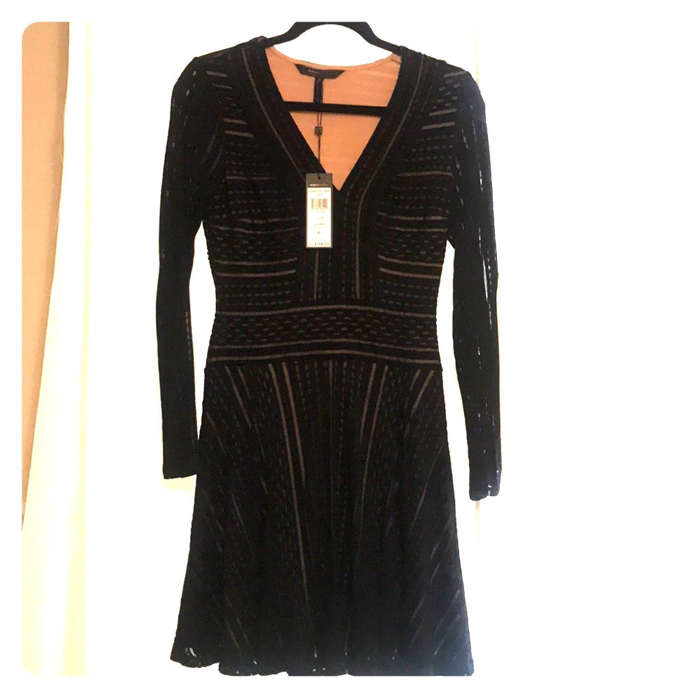 BCBGMaxazria black skater dress
