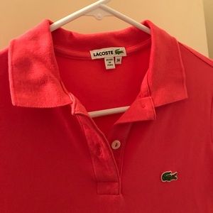 Lacoste Pink/Salmon size 34 women's Polo