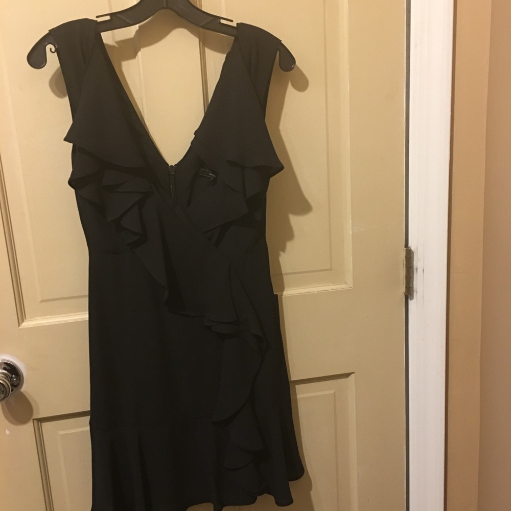 Bcbg black ruffle dress- "Deborah"