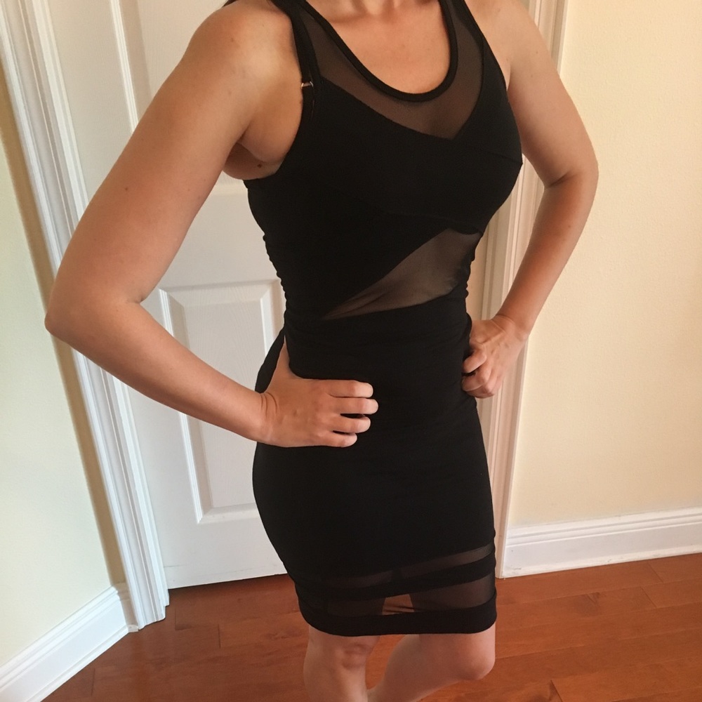 Black and sheer dress
