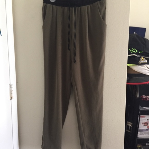 SANCTUARY CLOTHING XS Green Drawstring Pants - Picture 5 of 7
