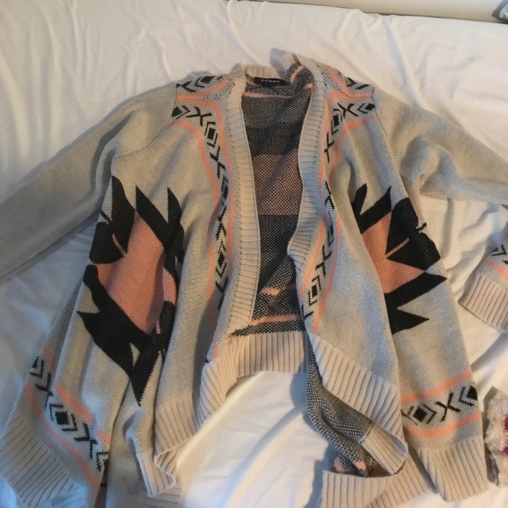 Aztec print cardigan
