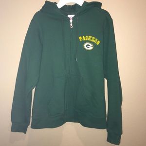 Women's size Medium Greenbay Packers zip up hoodie