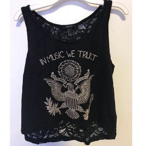 Black lace tank top