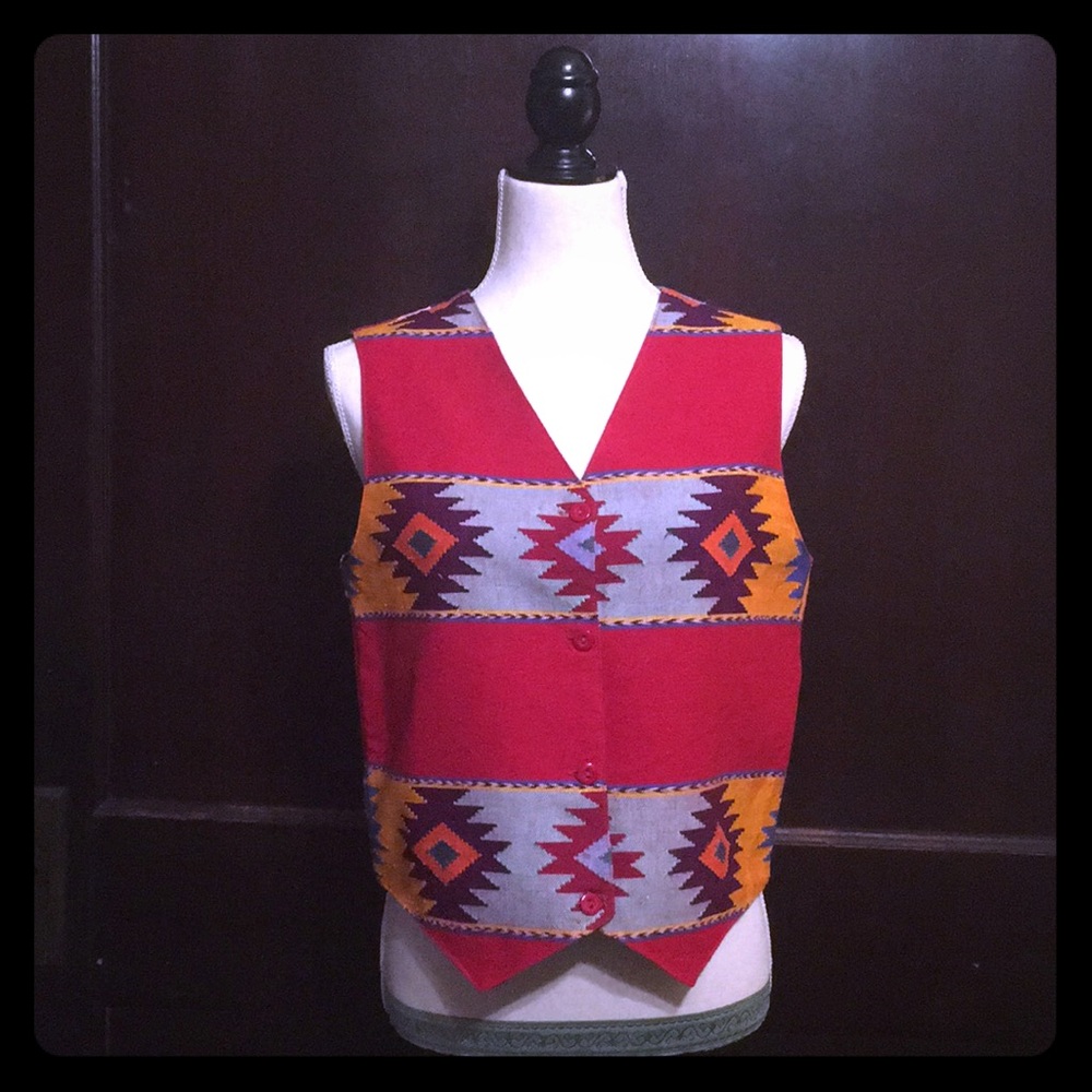 Orvis Blanket pattern southwest vest