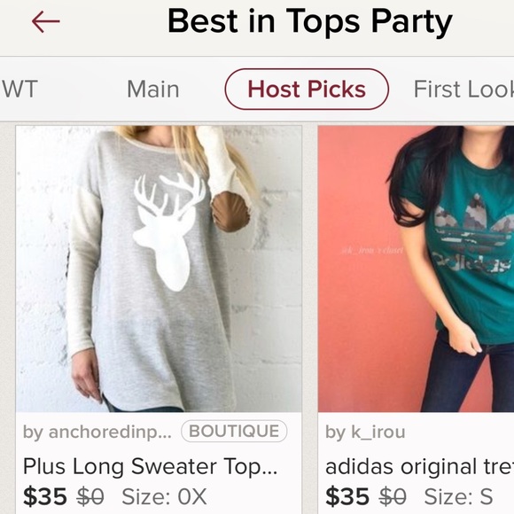 Plus Long Terry Top with Deer Head & Arm Patches - Picture 7 of 8