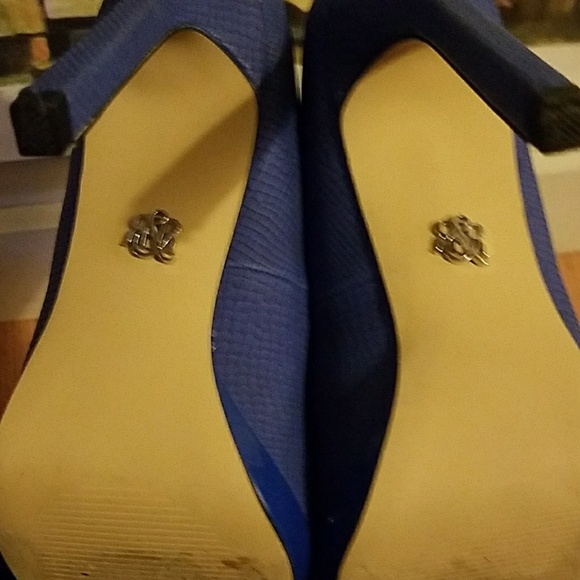 Blue Snakeskin Rock & Republic High Heels - Picture 4 of 5