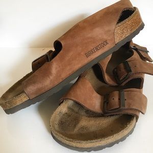 Brown 3 buckle Birkenstocks sandals- size 39