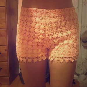 Light Salmon textured shorts