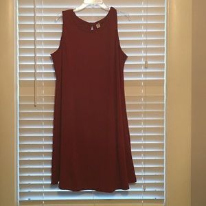 Old Navy Ponte Fit & Flare in Red Velvet